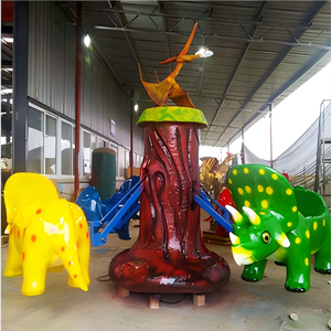 <span class=keywords><strong>Jurassic</strong></span> Dinosaur Adventure Indoor Amusement Park Ride Modelo de silicio metálico de fibra de vidrio de tamaño real para parques infantiles para uso al aire libre - Product Image 1