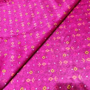 Abstract Printed Woven Chanderi <b>Silk</b> <b>Fabric</b> Multicolor Lightweight Premium Ethnic Home Textile Saree Kurti Suit Dupatta Dress - Product Image 4