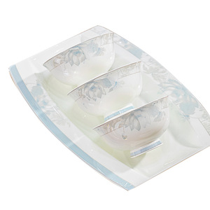 Juego de Platos y Tazones de Porcelana con Diseño Floral Happy Family de Jingdezhen, Vajilla de Lujo para el Hogar, Palillos para Bodas - Product Image 5