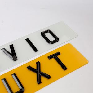 Placa acrílica europea de 52*11cm con logotipo de impresión de película reflectante Blanca Amarilla placa de matrícula de acrílico en blanco placa de matrícula de coche - Product Image 3