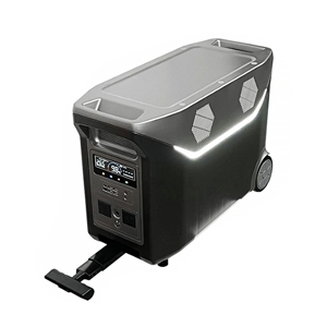 Portable External Battery with Solar Panel LiFePO4 Energy Storage Pure Sine Wave Inverter Handle & Wheels - Product Image 1
