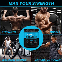 Créatine monohydrate 300g 60 portions Testé par un tiers Complément alimentaire pour la remise en forme OEM Étiquetage privé Vente en gros