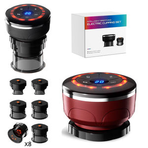 Lampu merah elektrik portabel 2025, dapat diisi ulang terapi bekam pijat 8-Cup <span class=keywords><strong>Kit</strong></span> untuk tubuh drainase limfatik 12 mode bekam - Product Image 1
