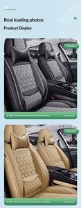 Coussin de siège de voiture en PU OEM ODM, 13 pièces, universel, haute qualité, ensemble complet pour 5 sièges, housse de siège de voiture - Product Image 4