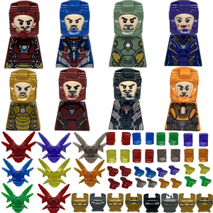 Blocs de construction personnalisables et abordables de la série Heroes, 8 pièces, mini-blocs de construction DIY, figurines d'action, jouets éducatifs pour enfants - Product Image 1
