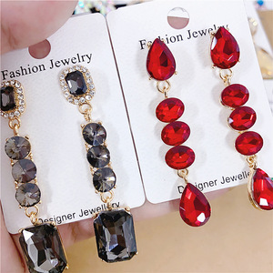 Ingrosso stile misto orecchini a goccia di alta qualità a buon mercato pieno di <span class=keywords><strong>cristallo</strong></span> di strass colorati <span class=keywords><strong>gioielli</strong></span> di moda per le donne del partito - Product Image 4