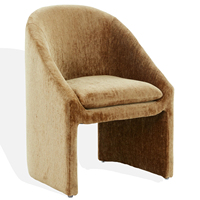 Chaise de salle à manger en velours entièrement recouverte, style moderne et luxueux, coussin confortable à haute élasticité, idéale pour les restaurants, les cafés et les hôtels