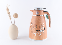 Carafe isotherme élégante 1L en verre rose pour café arabe Dallah, garde au chaud et au froid, idéale pour les fêtes et les cadeaux