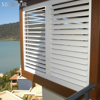 Fenêtre de volet en aluminium de couleur personnalisée en métal de bureau de maison de conception Simple
