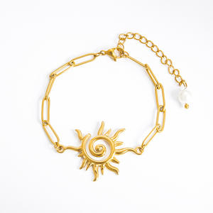 Sun Shape Gold Plated <b>Necklace</b> Geometric Design Party Jewelry Collarbone Chain Fashion Choker <b>Statement</b> Piece - Product Image 5