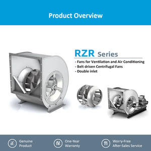 Ventilateur centrifuge à double entrée entraîné par courroie Nicotra série RZR 230/400V, pales profilées incurvées vers l'arrière, profil creux, roulement à billes, OEM/ODM - Product Image 2