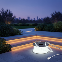 Bande LED COB étanche IP65 220V haute tension 2700K-6000K 288 LED/M, installation facile, sans driver, CE, pour aménagement paysager