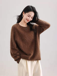 كنزة كورية محبوكة شتوية كورية ناعمة برقبة طويلة من الصوف الأسترالي المصقول - Product Image 6