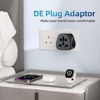 World Plug Adaptor colokan Grounded 2 Pin Eropa, pengisi daya dinding Adaptor colokan Universal di seluruh dunia