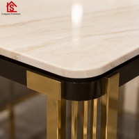 Table basse rectangulaire en acier inoxydable, design moderne du milieu du siècle, meubles de salon pour petit espace, noir et blanc
