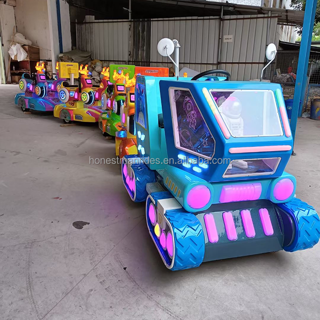 Children Resort Tourist Train Fun Electric Amusement Kids Indoors Trackless Train Rides in the Mall