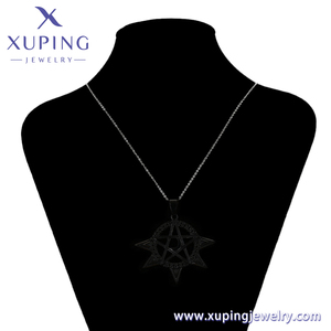 34767 TTM XUPING, colgante de pentagrama de acero inoxidable negro, joyería de moda inspirada en lo oculto para ambos - Product Image 3