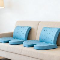 Coussin de dossier respirant en maille 3D avec mousse à mémoire de forme en U, soutien lombaire en polyester tricoté pour soulager les douleurs du bas du dos sur chaise