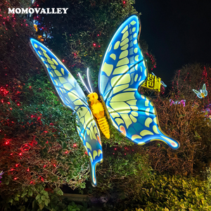 Momovalley meilleur vendeur <span class=keywords><strong>d</strong></span>écor de jardin fée lumière grandes <span class=keywords><strong>d</strong></span>écorations de noël extérieur mobile 150CM Led papillon éclairage de vacances - Product Image 2
