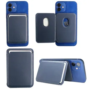 Mherder กระเป๋าสตางค์บัตรแม่เหล็กหนัง PU ออกแบบใหม่ที่กำหนดเองได้กระเป๋าใส่บัตรเครดิตโทรศัพท์ magsafes กระเป๋าสตางค์สำหรับ iPhone 15 PRO MAX