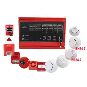 Painel de controle de alarme de fogo da zona 1/2/4, indicadores led de falha