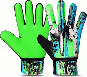 2026 New Professional Soccer Goalkeeper <b>Gloves</b> Breathable PU Material Latex Knitting Nylon Lace Closure Outdoor Football - Product Image 1