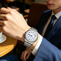 Jam Tangan Quartz Pria Kelas Baru Mewah Bercahaya Bisnis Sport Kalender Tahan Air 3BAR Grosir Pabrik Logo Kustom