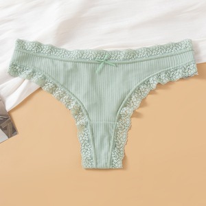 Tangas Sexys de Corte Alto Personalizables ODM, Ropa Interior Femenina con Nailon y Spandex Transpirables de Secado Rápido y Estampado de Letras - Product Image 3