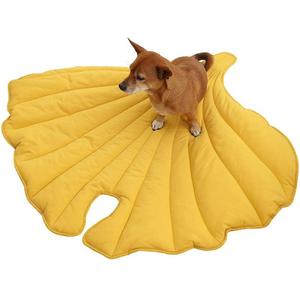 Ginkgo Leaf Dog Mat Polyester Fiber Fill Bolster Shape Pet Seat Cushion For Dog Summer <b>Cooling</b> <b>Pad</b> All Seasons Use - Product Image 5