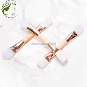 พัดลมมาส์กหน้าสำหรับสปา,ทำแบรนด์ได้เองสามารถย่อยสลายได้ทั้งสองด้านผสมกับแปรงผสมกับดินเหนียวและซิลิโคนสำหรับใบหน้า - Product Image 5