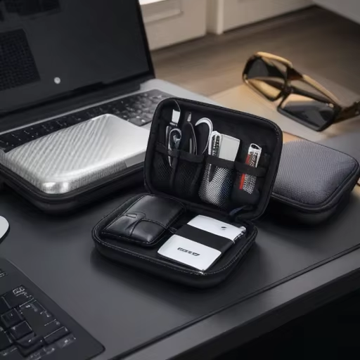 Premium Waterproof Shockproof  EVA Tech Case, Custom Logo Electronic Organizer Pouch for Power Bank, Hard Drive