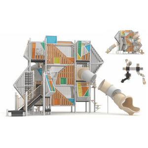 Scivolo di plastica educativo parco a tema della città grande attrezzatura per il divertimento all'aperto altro parco giochi - Product Image 5