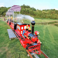 Train électrique Hualong Happy Kids Games pour adultes, avec rails, pour parcs d'attractions et aires de jeux