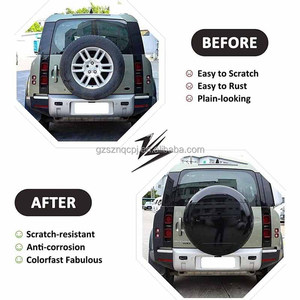 Copriruota di scorta nero lucido Union Jack per Land Rover <span class=keywords><strong>Defender</strong></span> 90 110 2020-2025, protezione ruota impermeabile in ABS - Product Image 3