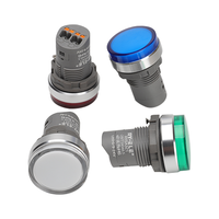 RY22SA3Z1-P/C9-24V/A Sakelar Tombol Tekan Kepala Datar 22mm IP65 Momentary 15A 24V Plastik Indikator LED Terang Penuh CE CCC
