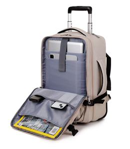 Custom Laptop <b>Backpack</b> <b>Waterproof</b> 4 Wheeled Trolley <b>Backpack</b> Wheels School Laptop Travel Bag 19 Inches <b>Backpack</b> Trolley Trav - Product Image 4