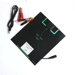 6W 12V Monocrystalline Painel Solar 170*200mm Epoxy Carregador Solar + DC5521 Bateria Clipe - Product Image 2