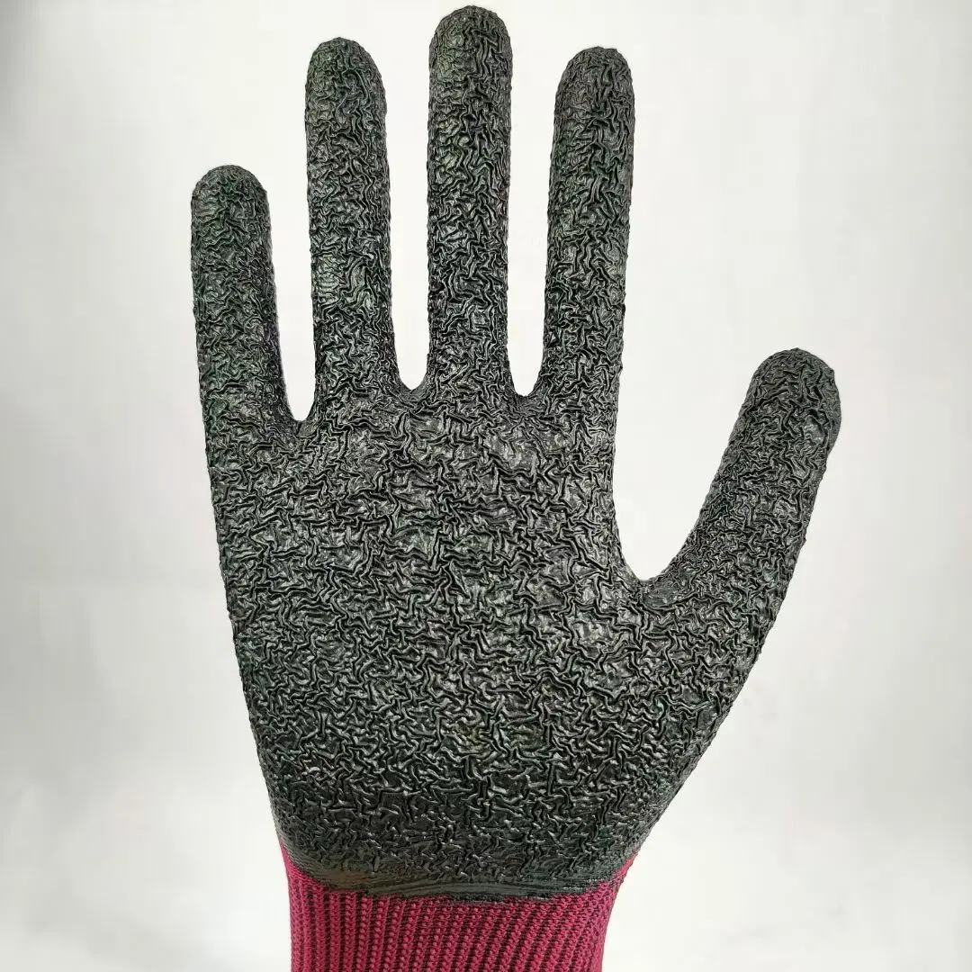 Endüstriyel kaymaz eldiven kavrama görev kauçuk lateks kaplı iş güvenliği eldiveni