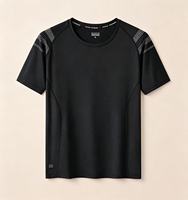 T-shirt de sport réfléchissant à col rond à séchage rapide, imprimé réfléchissant, best-seller