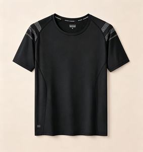 <span class=keywords><strong>Camiseta</strong></span> Deportiva de Cuello Redondo Reflectante de Secado Rápido, <span class=keywords><strong>Camiseta</strong></span> con Estampado Reflectante - Product Image 5