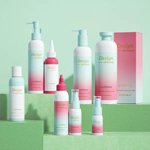 One-stop soft touch PE square <b>plastic</b> packaging cosmetic set hair care shampoo lotion serum oil <b>spray</b> pump <b>bottle</b> mask - Product Image 3