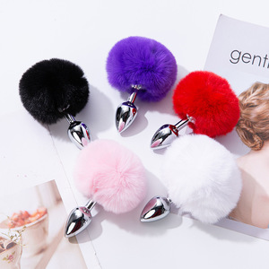 Bunny Tail trở lại Tòa Án hậu môn cắm tóc nhân tạo đuôi tóc kim loại hậu môn cắm khiêu khích người lớn vài đồ chơi tình dục - Product Image 1