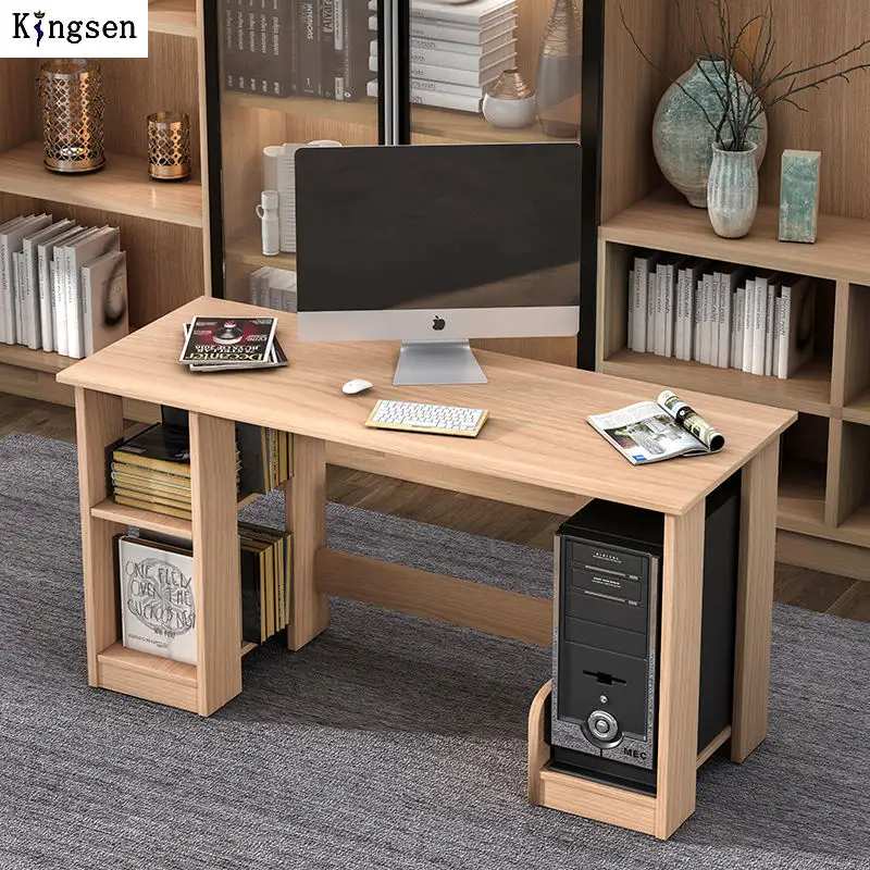 गर्म बिक्री लकड़ी घर कार्यालय डेस्क 73 सेमी * 120 सेमी * w 40 सेमी * d कंप्यूटर डेस्क एक cpu एक बुकशेल्फ़ डिजाइन होम ऑफिस डेस्क