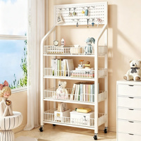 Étagère de rangement pour légumes de cuisine, panneau perforé mobile, étagère à jouets sur pied, présentoir de snacks pour magasin de proximité