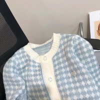 Cárdigan Corto de Punto para Mujer WQZ26257, Chaqueta Corta Informal, Prenda Exterior de Estilo Juvenil