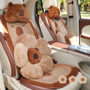 Coussin en peluche Capybara fleur, design animal en peluche, coussin universel toutes saisons, support lombaire pour voiture, décoration intérieure - Product Image 2