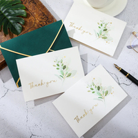 Ensemble de cartes de vœux et de remerciement personnalisées en papier fantaisie écologique, pliables, multi-designs, pour cadeaux d'affaires, avec enveloppes – Vente en gros