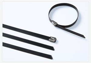 روابط الكابلات المغلفة بالبلاستيك الشد الذاتي إغلاق العلاقات بسحاب عالي فولاذ مقاوم للصدأ * من من من من من الفولاذ المقاوم للصدأ - Product Image 6