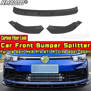 Kit carrosserie Golf MK8 Pro GTI R-Line, séparateur de pare-chocs avant, lèvre noire brillante pour VW Golf MK8 Pro GTI R-Line 2021-2024, accessoires de voiture - Product Image 3