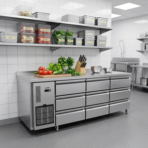 Frigorifero Commerciale a 9 <span class=keywords><strong>Cassetti</strong></span>, Banco Frigo per Ristorante, <span class=keywords><strong>Congelatore</strong></span> con <span class=keywords><strong>Cassetti</strong></span> - Product Image 6